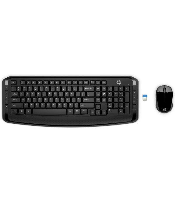 HP 300 - Conjunto de teclado e rato - sem fios - P